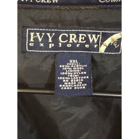 Ivy Crew Explorer Mens XXL Plaid Button-Up Shacket W/Suede Elbow Patches & Colla - Picture 3 of 6